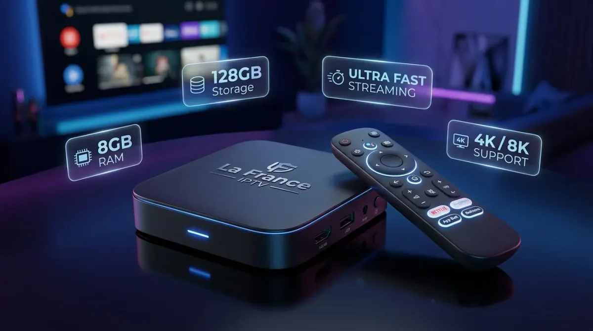 Box Android et télécommande pour regarder l’IPTV